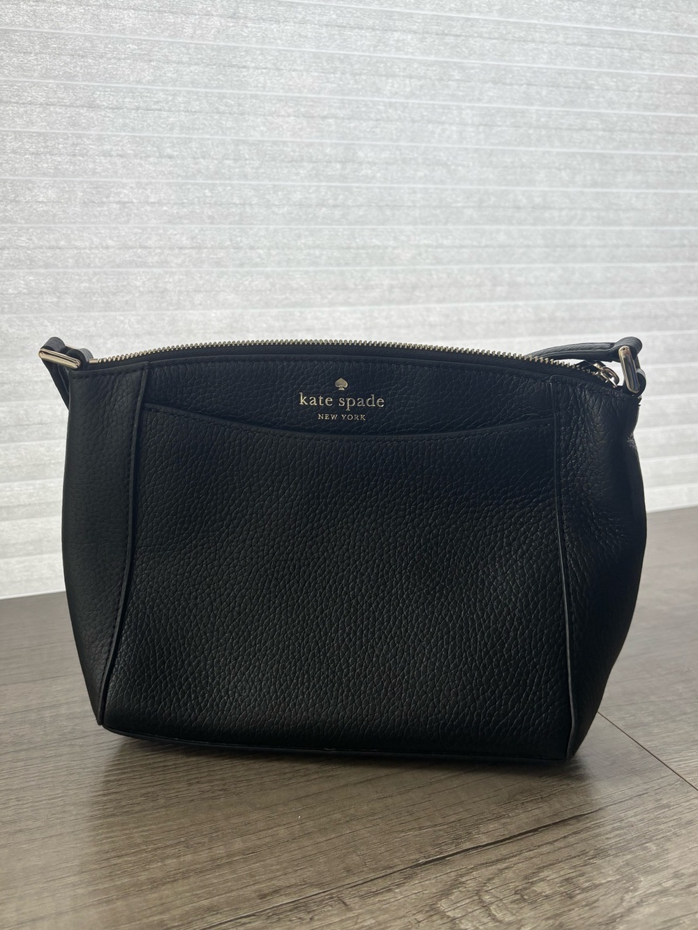Kate Spade New York Monica Black Pebbled Leather Crossbody NEW with No Tags